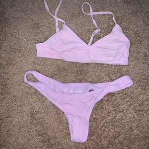 Kira swim ribbed lilac purple bikini